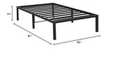 Fast Furnishings Twin XL Black Metal Platform Bed
